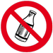 Flaschen verboten